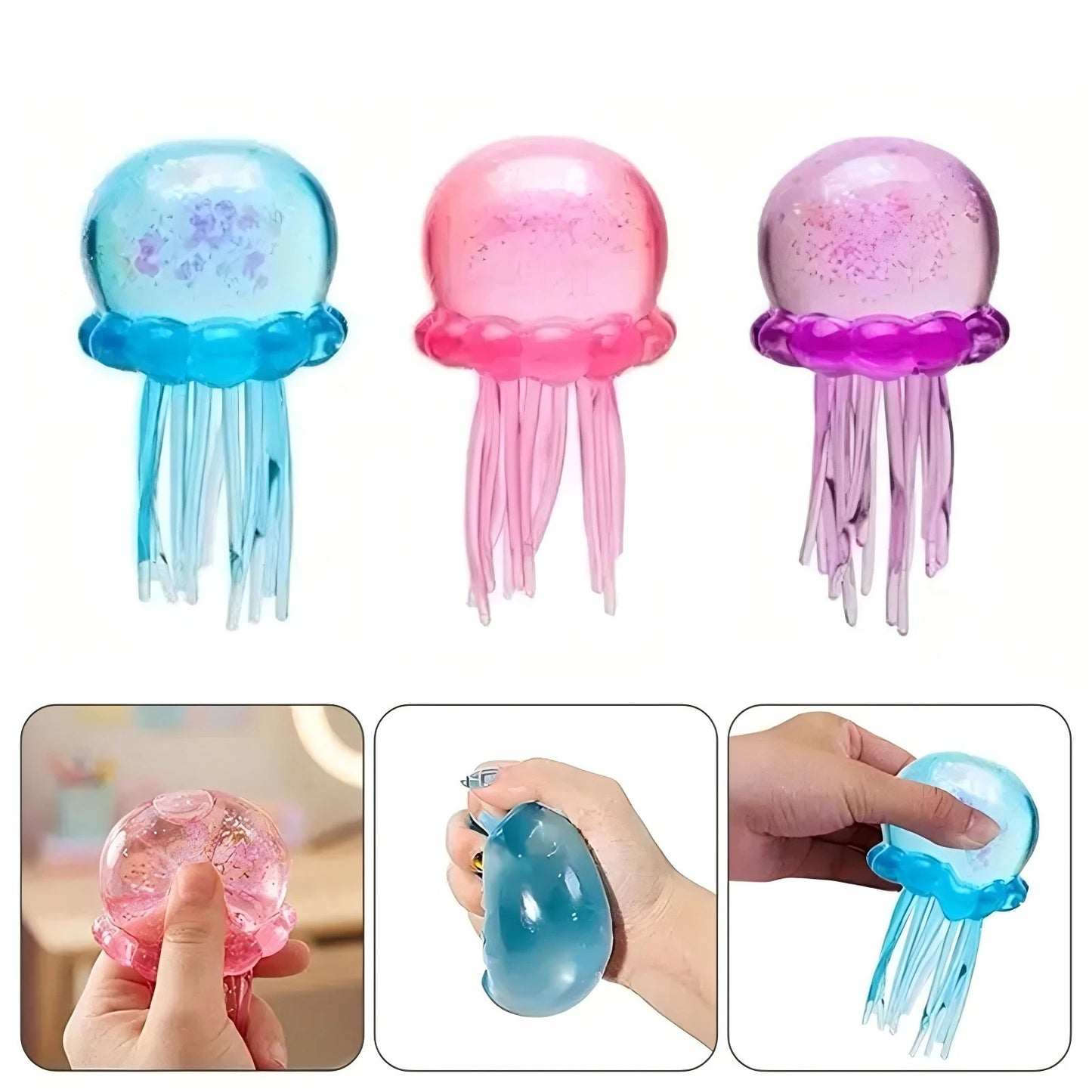Trending Nee Doh Jellyfish & Soft Jelly Squeeze Stress Relief Fidget Toy, Sensory NeeDoh for Kids & Adults