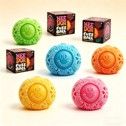 2026 New Nee Doh Fuzz Ball Squeeze Toy Soft Fluffy Flower Power Portable Stress Relief Relieves Anxiety Fidget Squishy Toy