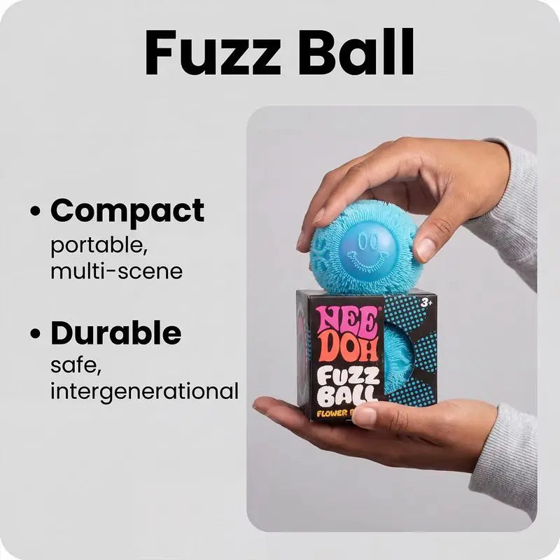 2026 New Nee Doh Fuzz Ball Squeeze Toy Soft Fluffy Flower Power Portable Stress Relief Relieves Anxiety Fidget Squishy Toy
