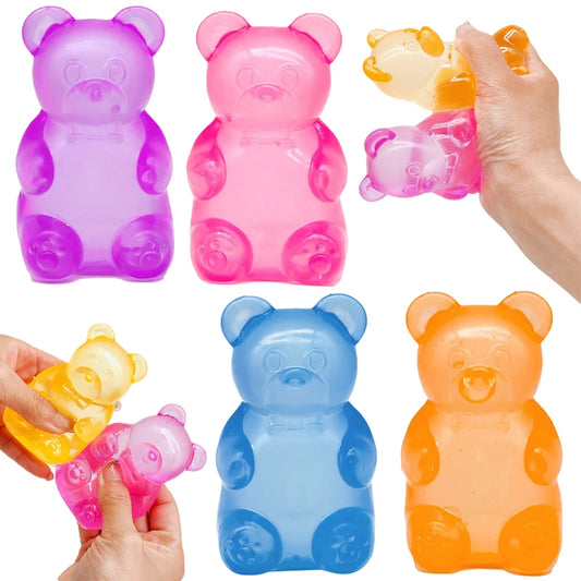 Cute Bear Nee Doh Maltose Squishy Toy Dough Colorful Sensory Toy Creative  Fidget Toy